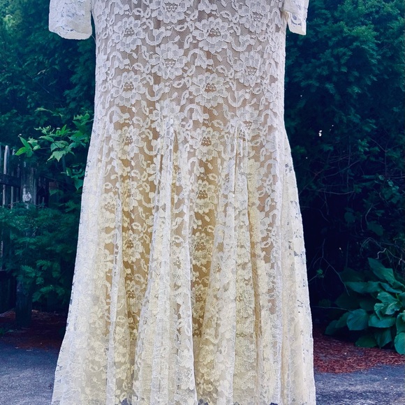 Vintage Greg Adams Lace n Sheer Wedding or Special Occasion Dress. - Picture 5 of 11